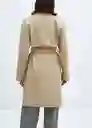 Abrigo Trench Classic Beige Talla XS Mujer Mango