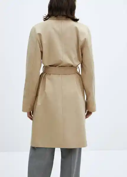 Abrigo Trench Classic Beige Talla XS Mujer Mango