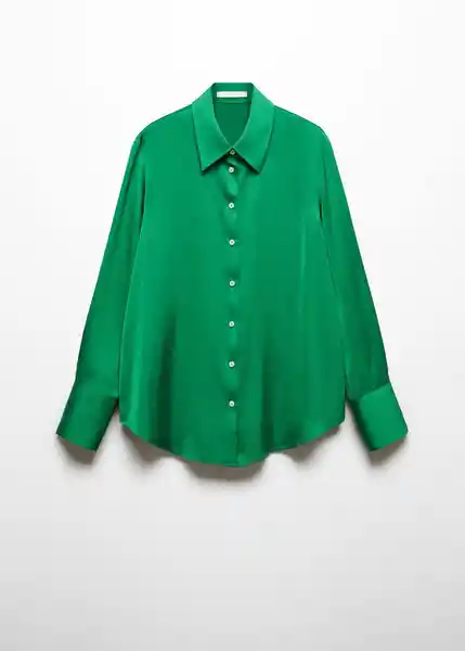 Camisa Ideale Verde Talla XS Mujer Mango
