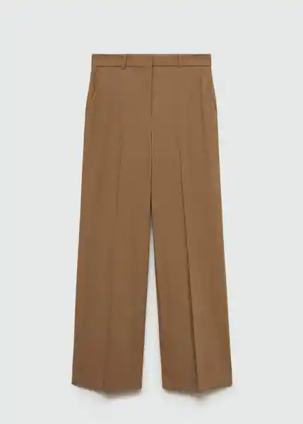 Pantalón Casiopea Camel Talla 36 Mujer Mango