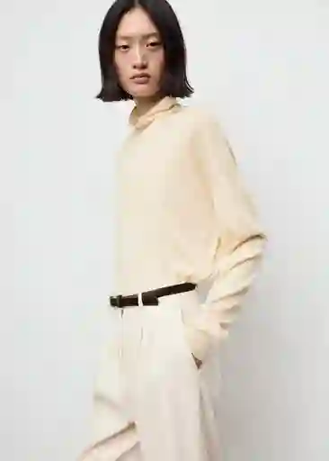 Saco Jersey Mila Amarillo Pastel Talla M Mujer Mango