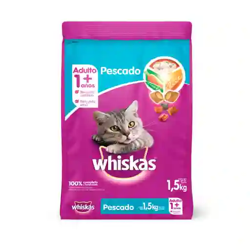 Whiskas alimento para gato adulto pescado 1.5 kg
