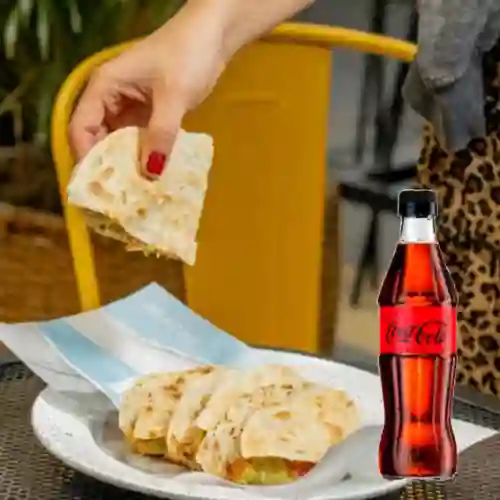 Combo Quesadillas Pollo Crispy +Cocacola S/az 400ml