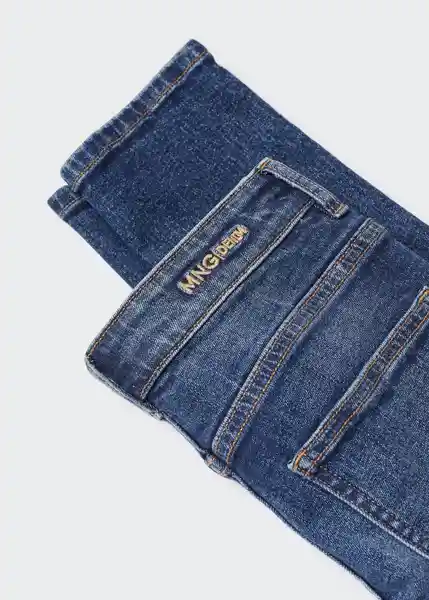 Jean Slim Tejano Oscuro Talla 12 Niños Mango