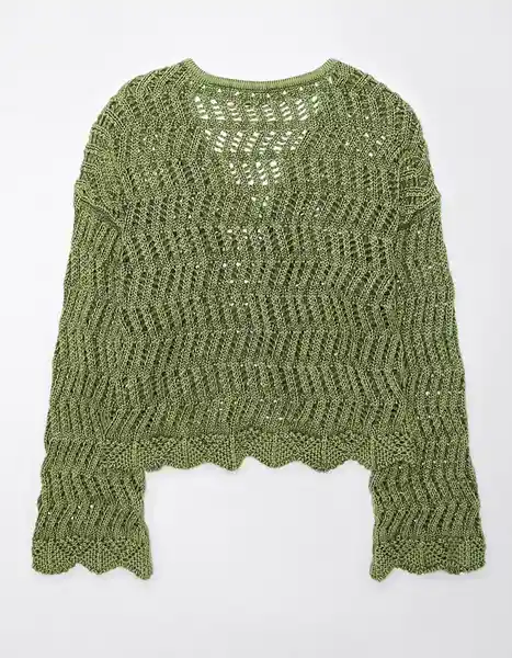 Suéter Mujer Tejido Verde Talla Medium American Eagle 03441274