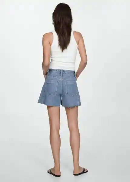 Short Ibiza Tejano Medio Talla 46 Mujer Mango