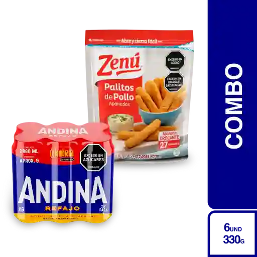 Combo Andina Refajo + Zenú Palito de Pollo Apanado