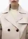Abrigo Trench Stone Hielo Talla M Mujer Mango