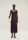 Vestido Bahía Marrón Talla XS Mujer Mango