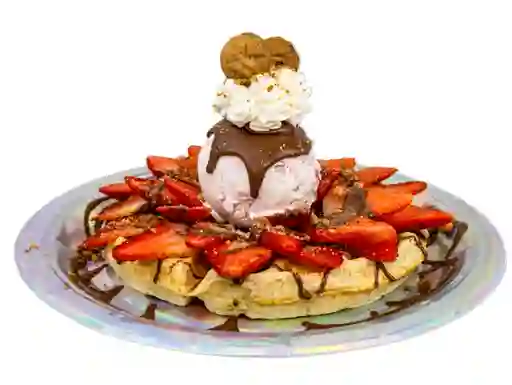 Waffle Fresas con Chocolate