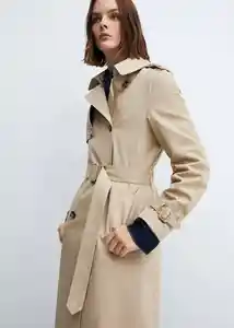 Gabardina Trench Polana Piedra Talla S Mujer Mango