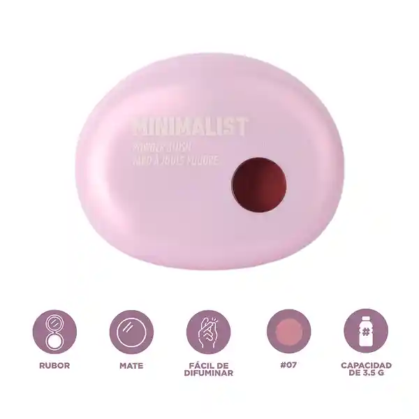 Rubor en Polvo Serie Minimalist 07 Miniso