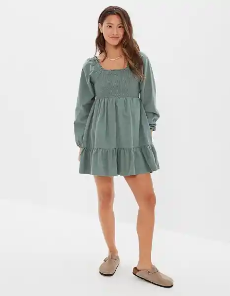 Vestido Mujer Verde Talla: X-Small American Eagle