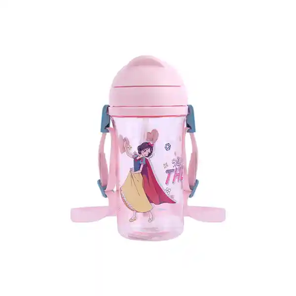 Botilo Con Pitillo Serie Disney Manga Princesas Rosa Miniso