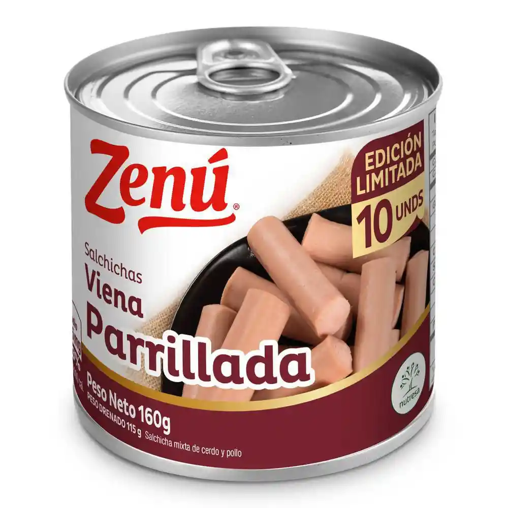 Zenú Salchichas Viena Parrillada Mixta Edición Limitada Lata