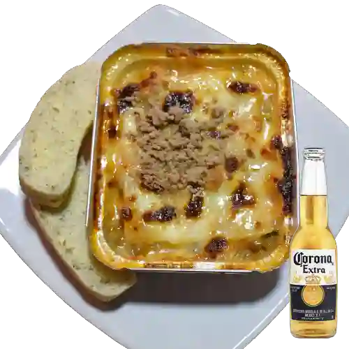 Combo Lasagna Mixta + Corona 350 ml