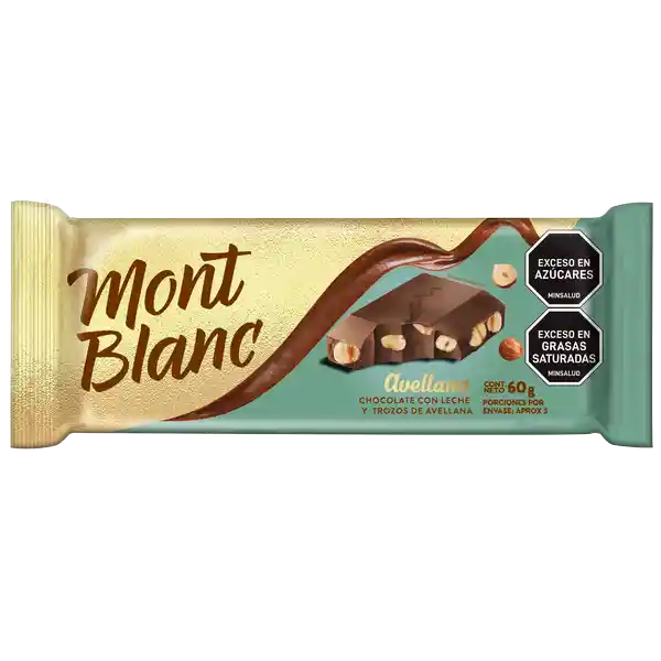 Golosina Montblanc Avellanas 12 Plegadizas Hijo x 8 Und x 60 g