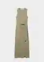 Vestido Ferti Khaki Talla M Mujer Mango