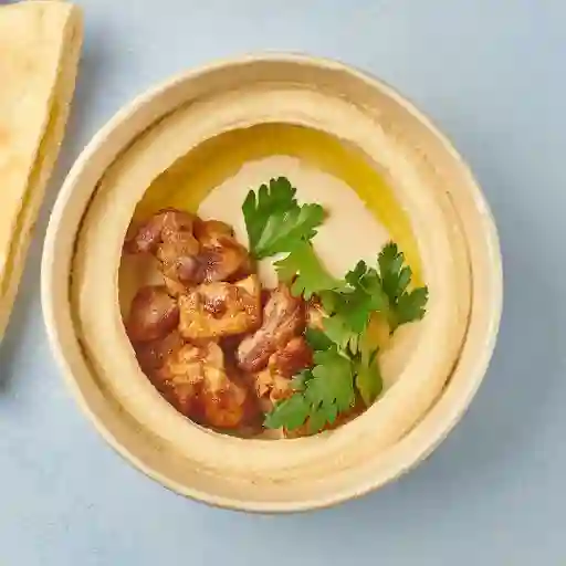 Hummus Pincho de Pollo Parrillado