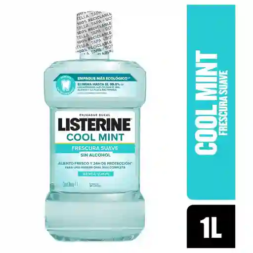 Listerine Enjuague Bucal Cool Mint Zero Alcohol Menta Suave