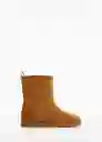 Botines Leo Camel Talla 40 Mujer Mango