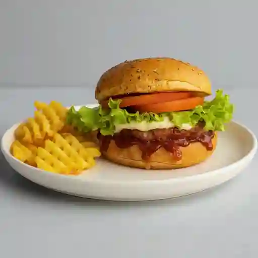 Hamburguesa Sencilla + Papas