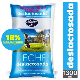 Leche Deslactosada Alpina Bolsa 1.3L