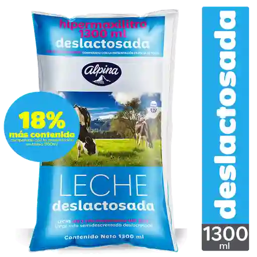 Leche Deslactosada Alpina Bolsa 1.3L