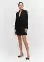 Blazer Americana Quintin Negro Talla M Mujer Mango