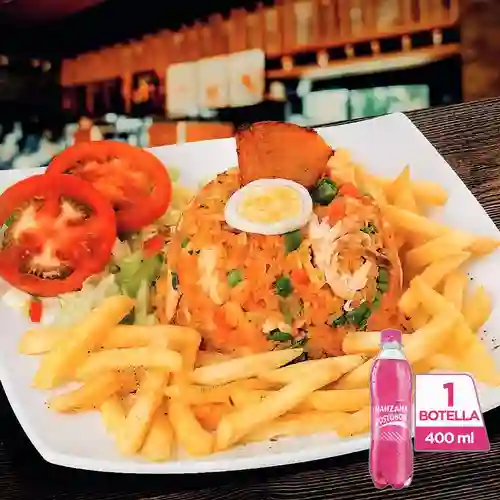 Combo Arroz con Pollo + Postobón Manzana 400 ml