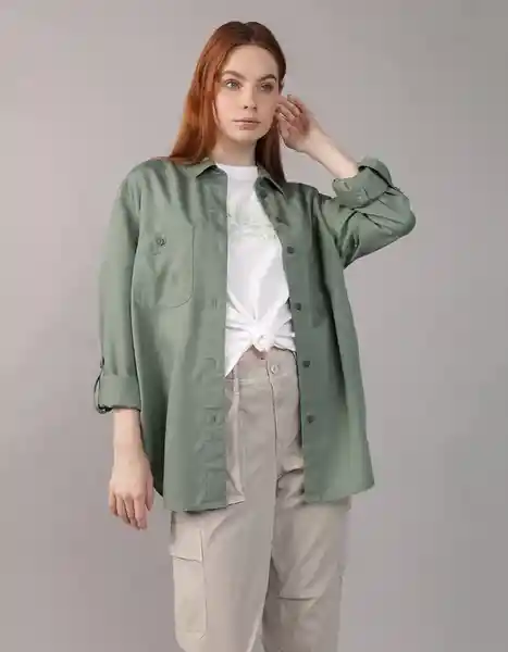 Camisa Mujer Verde Talla: X-SMALL 6092341 American Eagle