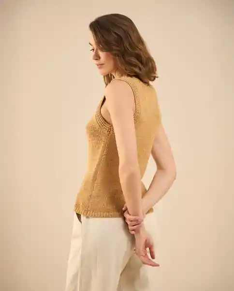 Blusa Tejido Café Corcho Medio Talla L 661G213 Esprit
