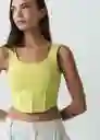 Blusa Manga Sisa Tejido Mujer Verde Tilo Medio S 082G080 Naf Naf