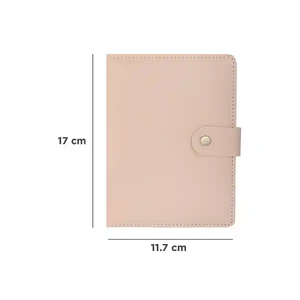 Libro de Tapa Dura Con Imitación de Piel 96 Hojas Khaki Miniso