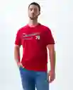 Camiseta Hombre Rojo Talla L 849F015 Americanino