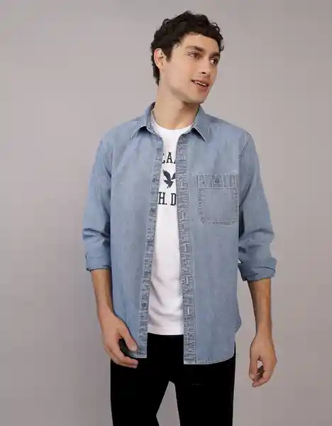 Camisa Hombre Azul Talla: SMALL 2608915 American Eagle