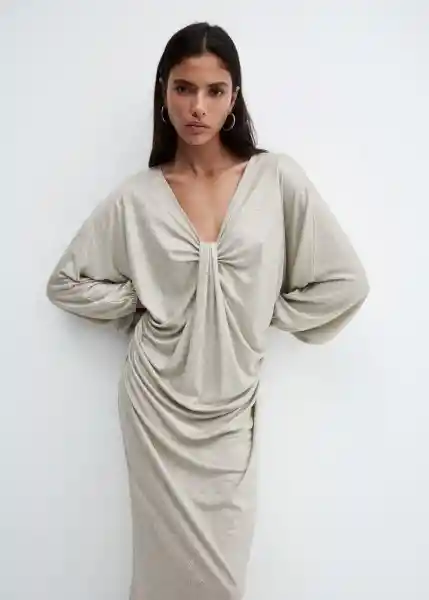 Vestido Leialu-A Plata Talla XS Mujer Mango