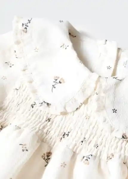 Vestido Luisa Off White Talla 66 Niños Mango