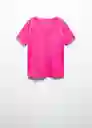 Camiseta Chalapi Fucsia Talla 28 Mujer Mango