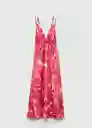 Vestido Pluma Fucsia Talla XS Mujer Mango