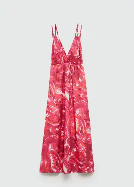 Vestido Pluma Fucsia Talla XS Mujer Mango