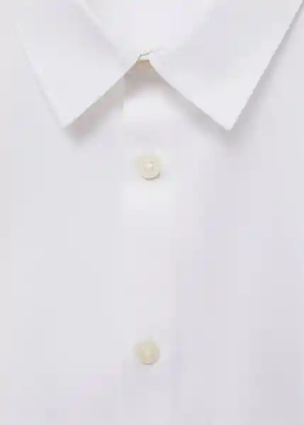 Camisa Popelin Blanco Talla 11 Niños Mango