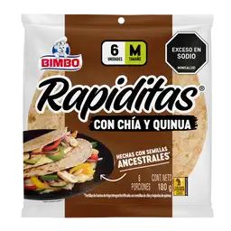 Bimbo Tortilla Chía Quinua Rapiditas 180 g