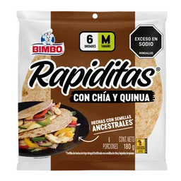 Bimbo Tortilla Chía Quinua Rapiditas 180 g