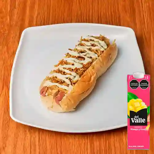 Combo Perro Suizo + Del Valle Fresa 946 ml