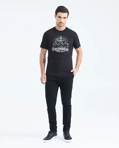 Camiseta Aviator Negro Sombrío Ultraoscuro T S Chevignon