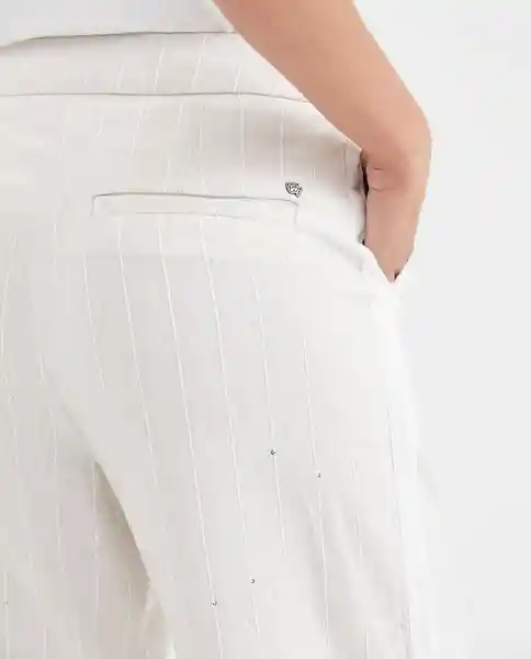 Pantalón Striped Wide Leg Crudo Abedul Claro T 8 Chevignon