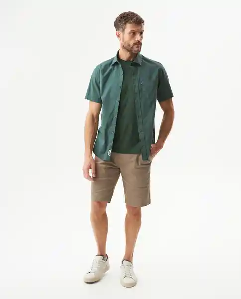 Camisa Carbón Pocket Verde Topiario Ultraoscuro L Chevignon