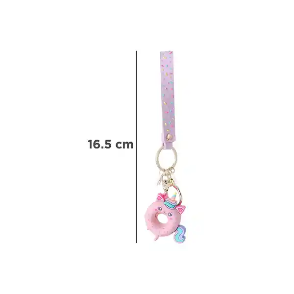 Llavero 3D de Dona Unicornio Serie Mis Pastelitos Miniso