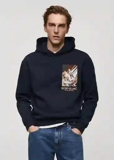 Buzo Sudadera Avall Navy Talla S Hombre Mango